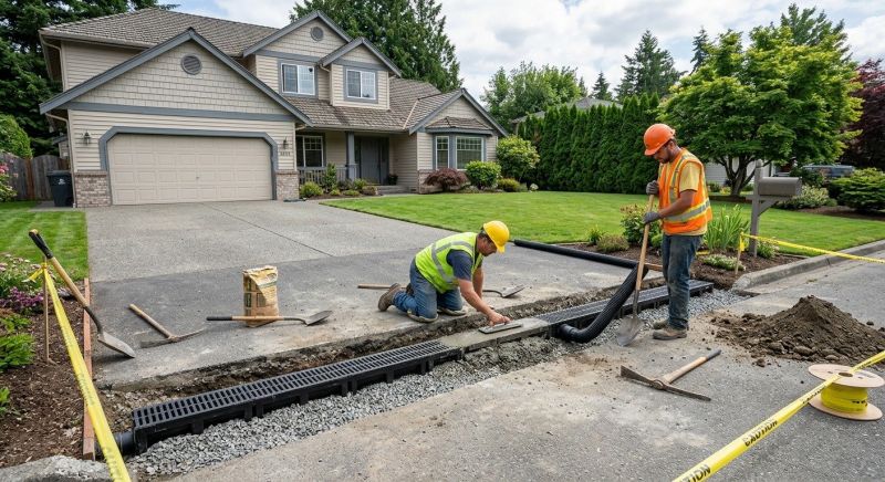 Hillside Drainage Installation in Tuscaloosa, AL