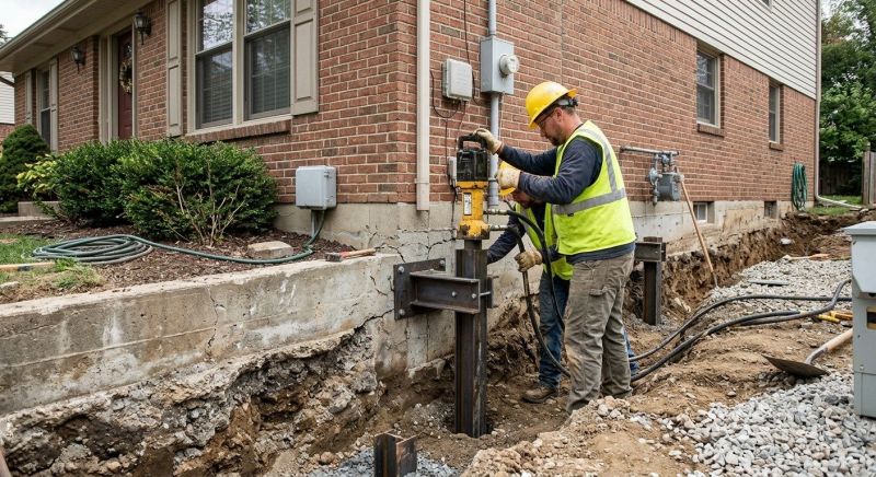 Helical Piers Installation in Columbus, OH